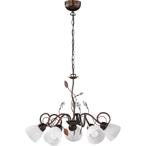 Lampadario da Interno E14 in Metallo Ruggine Anticato (1/2)
