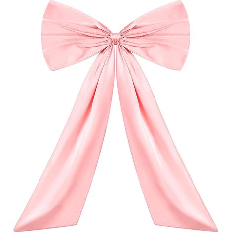 Nœud Décoratif - Ruban Polyester - Pour Arbre De Noël Fête Anniversaire Mariage - Rose - 105 x 6,5 x 5 cm - 1 Pièce (1/5)