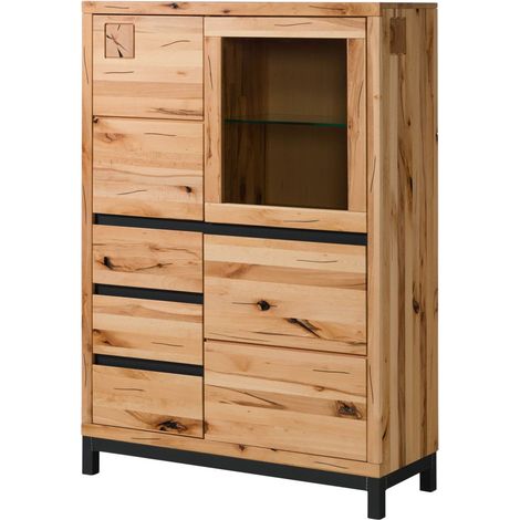 Highboard Kernbuche 103x40x148 natur geölt VILLANDERS 106