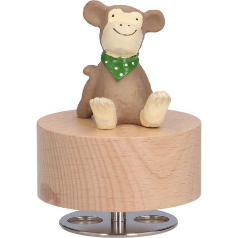 Runde Spieluhr aus Holz in Affenform zum Selbermachen, Möbeldekoration, Geschenk für Haustierpartys (1/5)