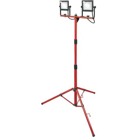 Foco proyector doble LED DUOLEC WorkLine 5000K 2x50W 11.000 lm con trípode -