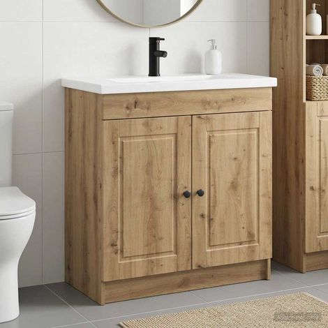 Juego de muebles de baño Roble Artesanal 78,5 x 37,5 x 81 cm