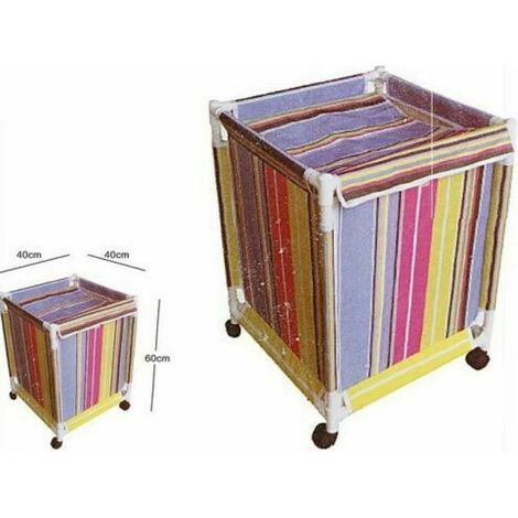 TrAdE Shop Traesio - Cesto Contenitore Porta Biancheria Bucato Con Ruote Rotelle Panni Sporchi Bagno -
