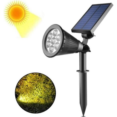 Blanc chaud - Solarbetriebene, verstellbare LED-Wandanleuchte für den Außenbereich, ideal zur Beleuchtung und Dekoration Ihres Garte