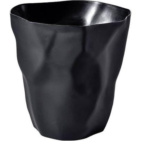 1 Poubelle plissée, Grande capacité, Polyéthylène, Noir, Salon chambre bureau (1/5)