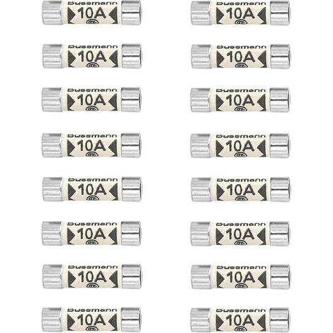 16pcs BS1362 Fuses, 10A Cartridge Fuse, 25 x 6.3 mm Ceramic Tube Fuses, 240 V Household Mains Plug Fuse (1/2)