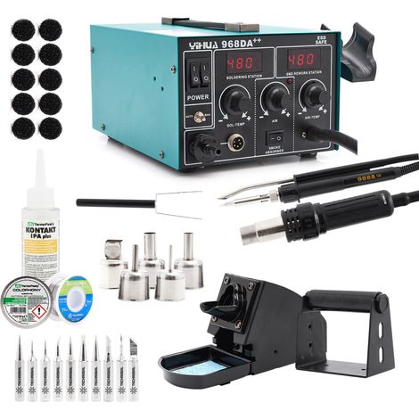 Kit stazione saldante Yihua 968DA++ con 10 punte