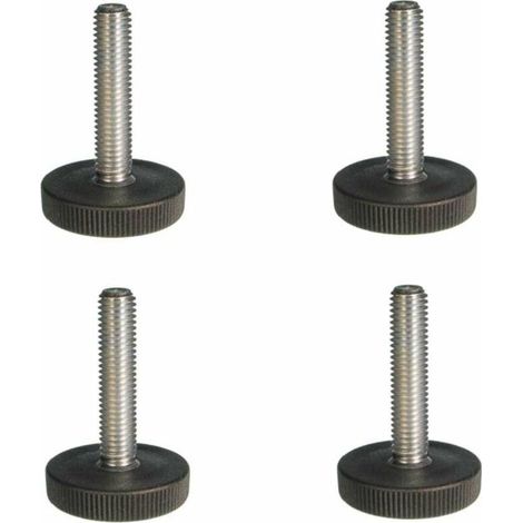 4x vis pied M6 x 20 base 29mm bouton moleté tête plastique molette meuble table chaise (1/5)