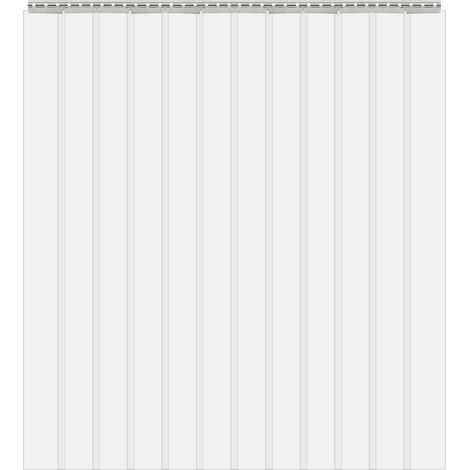 Rideau de porte transparent à bandes en plastique, 180 x 210 cm, Kit de construction, Rideau à rayures en PVC industriel imperméable, Pour l'industrie de stockage et de garage, congélateurs, entrepôts