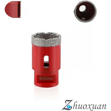 Scie Cloche Carrelage 35mm, Couronne de Forage avec Filetage M14, Trépan DiamantPour Carrelage et Grès Cérame [Classe énergétique A+] (1/5)