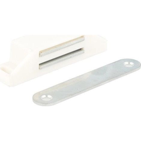 Chiusure magnetiche bianche da applicare forza 8 kg. 2 pz.