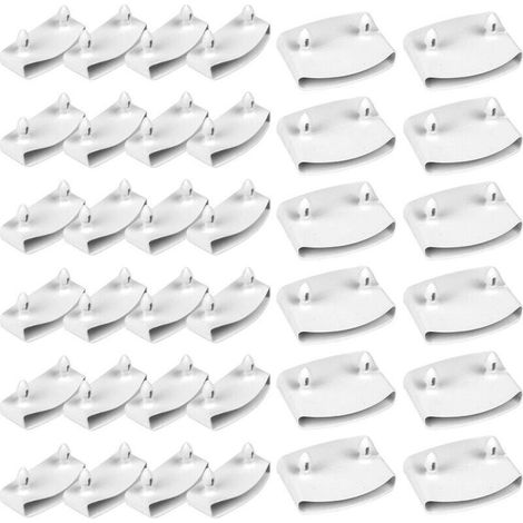 36 Embouts Lattes pour Sommier, Supports de Lattes pour Sommier, Capuchons Lattes pour Sommier 54mm, 24 x Embout de Lattes, 12 x Supports Centraux, pour 5.3cm - 5.5cm Latte de Li (1/4)