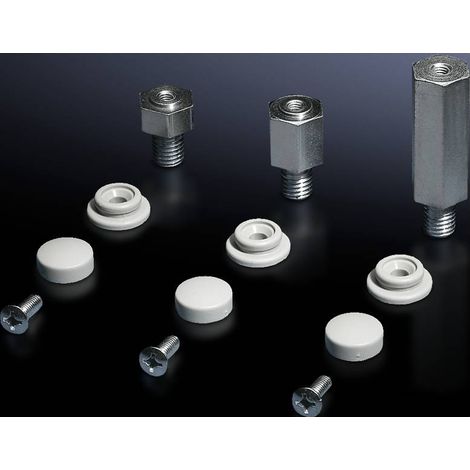Rittal Kit d'entretoises acier argenté 50 mm hauteur (1/2)