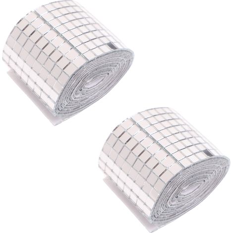 2 Rouleaux Mosaïque Miroir, Autocollant Verre Carré 5mm, Décoration DIY Intérieur(Troisième trimestre : août) (1/5)