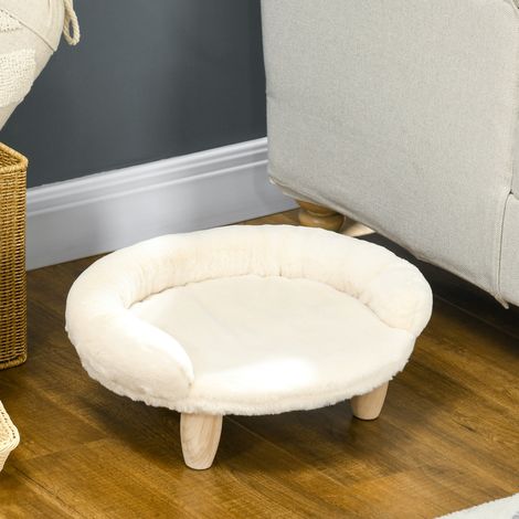 Canape chien chat 47x40x20 cm bois crème HAVRYA (1/4)