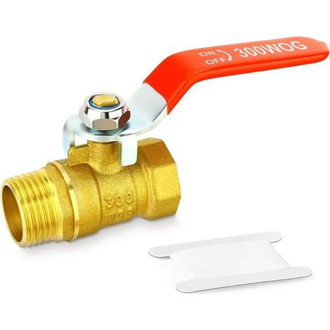 1PCS 1/2 Inch Brass Mini Ball Valve Shut Off Switch, 1/2 Inch Male x Female BSP Thread Pipe Fitting (1/4)