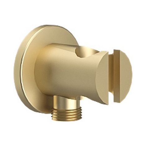 Presa acqua per doccia con sostegno doccetta design tondo oro KAM-ARTE ORO kamalu