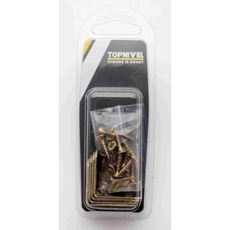 Angulo Soporte 30Mm Reforzado Nivel Bicromatado Nv106083 4 Pz
