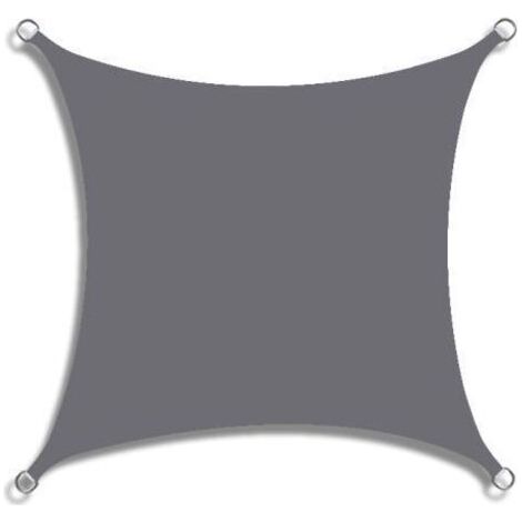 BUNTHAUS Voile d'ombrage rectangulaire anti UV, durable, parfait pour terrasse, jardin, (2 x 3 m, Gris) (1/4)