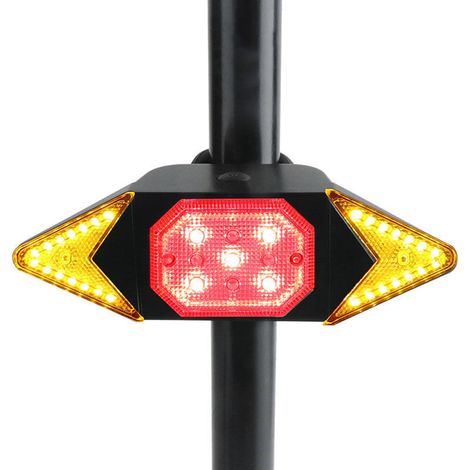 Bicycle rear light, turn signals, waterproof turn signals, bicycle rear brake warning light with wireless remote control, smart rechargeable bicycle rear lights.