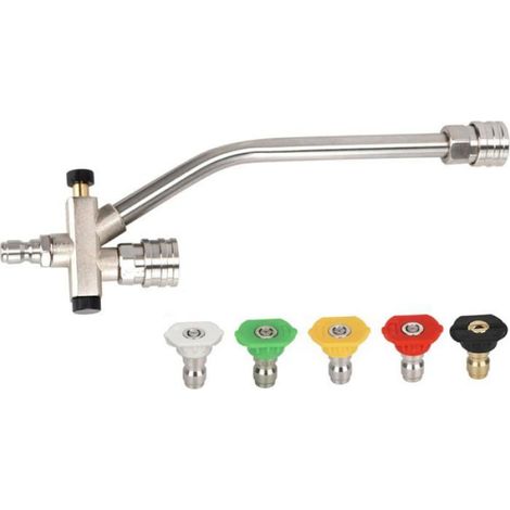 Connecteur Double - Pour Nettoyeur Haute Pression Et Rondelle À Mousse - Compatible Toutes Marques - 1 Pièce (1/5)