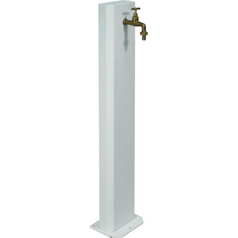 Fontana a colonna bianca 100 cm acciaio (1/5)