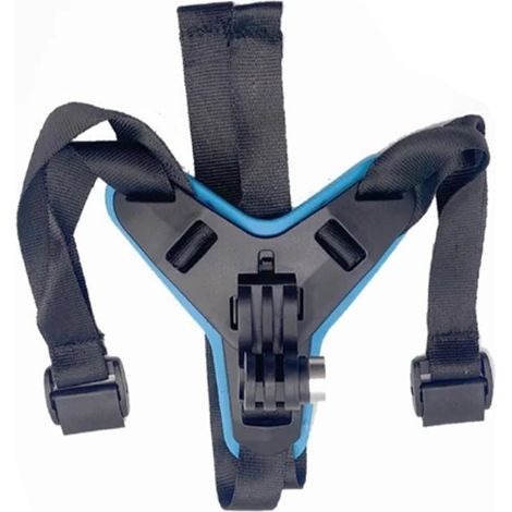 Casque de moto avec jugulaire bleue haute résistance absorbant les chocs (1/5)