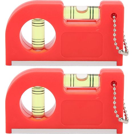 2Mini niveau magnétique, outil de mesure en plastique pour l'extérieur et la maison (1/5)