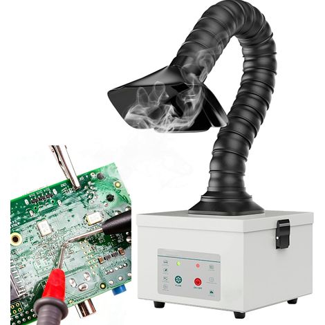Soldering Extraction 45 W, Solder Smoke Extraction with Activated Carbon Filter, Soldering Smoke Absorber Desktop Mobile Smoke Extractor 138 m³/h, Low Noise Smoke Cleaning for Soldering Smoke, Laser (1/5)