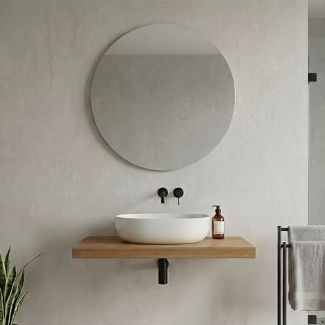 Mensolone bagno 100 cm in legno effetto rovere naturale Levia (1/5)