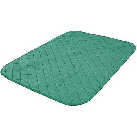 Tapis de propreté lavable et réutilisable pour chien, coussin absorbant pour chiot, protection anti-fuites pour voyage, taille L, vert. (1/4)