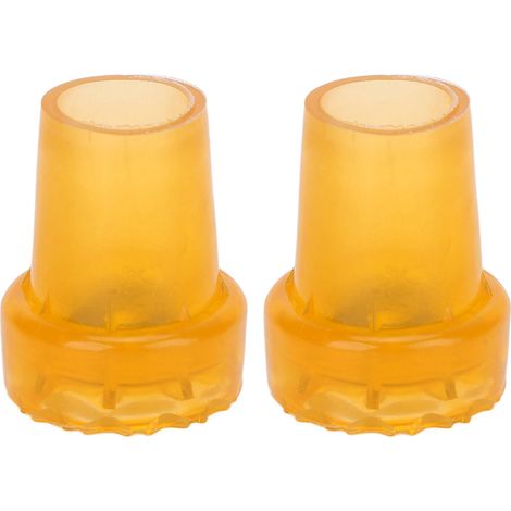 Embouts de béquilles 2 pièces, patins résistants à l'usure, protection ronde, rotation 360°, caoutchouc épais orange, couvre-pieds pour cannes (1/5)