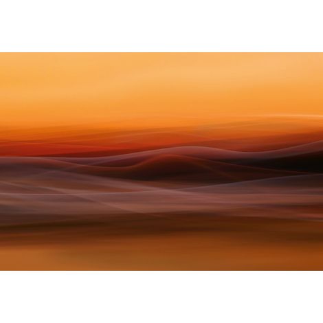 Papier peint panoramique graphique coloré | Tapisserie panoramique orange et marron pour chambre | Papier peint panoramique tendance - 384 X 260 cm (8 pièces) (1/2)