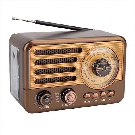 Portable Rétro Radio Vintage Enceinte Bluetooth FM/AM Récepteur Radio (1/5)