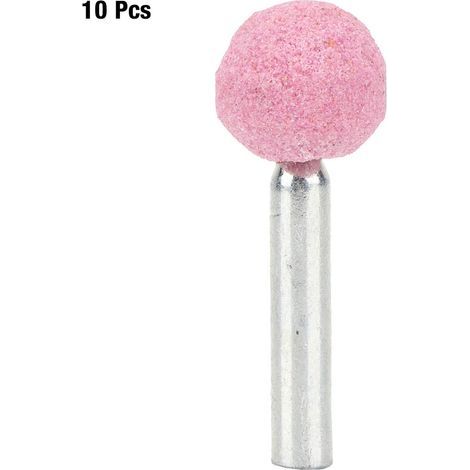 Ortviai Meuleuse Montée Céramique pour Polissage et Décapage – 10 pièces, forme bille, 6 x 16 mm, rouge, corindon (1/5)