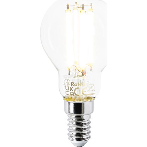 QAZQA E14 LED-Lampe P45 klar 2,2W 470 lm 2700K