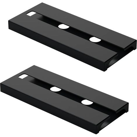 2 pièces Verres à Pied Suspendu Support, Porte Verres à Vin Suspendre Noir, plastique Support de Verre à Vin, Support Verre à Vin Deux Rangées pour Cuisine, Maison, Bar, Étagères, Restaurant (Noir) (1/5)