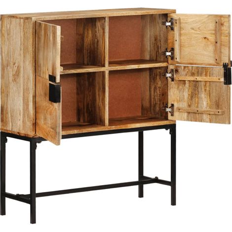 Maison Exclusive - Credenza 80x30x95 cm in Legno Grezzo Massello di Mango (1/5)