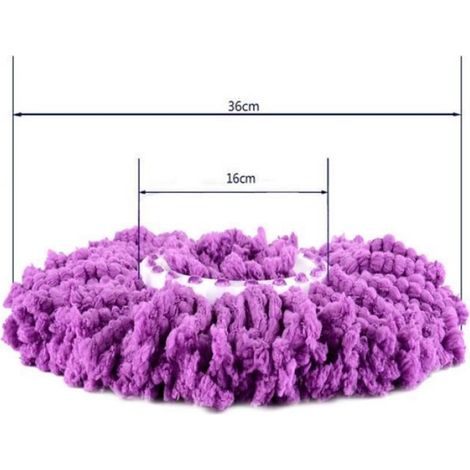 Lot de 5 têtes de rechange en microfibre pour système de serpillière universel balai magique rotatif à 360 ° (1/4)