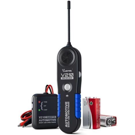 V210 Détecteur électrique ouvert et court, testeur de circuit d'alimentation de voiture, outil de détection de fil, détecteur de disjoncteur de fil DC 6 V-42 V, localisateur de cable avec