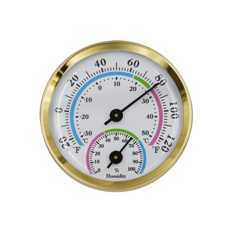 Wandmontiertes Innen-Hygrometer-Thermometer ohne Batterien für Zuhause, Büro, Sauna, Schlafzimmer, Garten