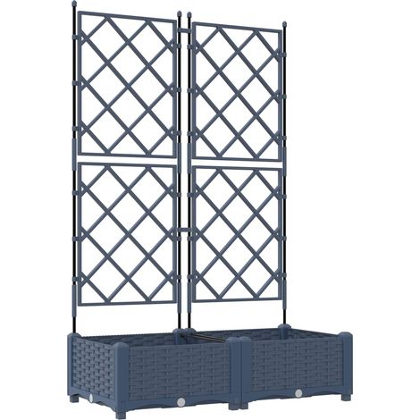 Maison Exclusive - Macetero de Jardín 2 uds. Gris 80 x 40 x 125,5 (1/5)