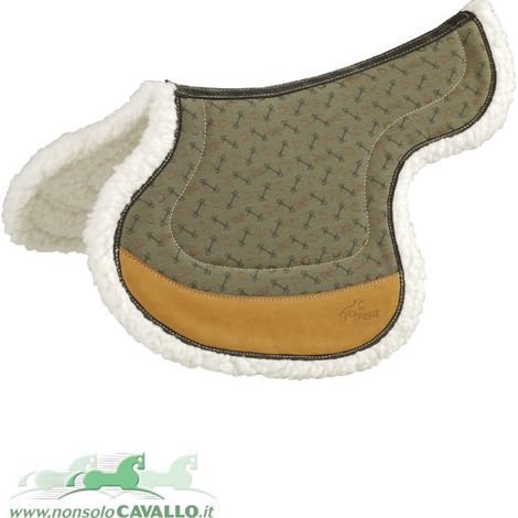 Beige Unifarben - Baumwolle und reine Schurwolle Galoppsattel Untersattel mit Thermowattierung (1/2)