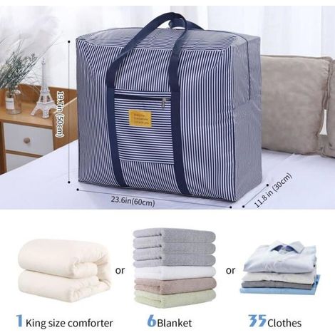 Grande borsa portaoggetti impermeabile per trasloco, contenitore resistente per biancheria da letto e decorazioni, blu - ALTRO (1/4)