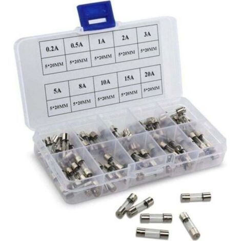 Kit de Fusibles pour voiture,Lot de 120 fusibles pour voiture/camping-car/camion/moto (5 A, 10 A, 15 A, 20 A, 25 A, 30 A) - 20 pices dans une seule spcification (1/4)