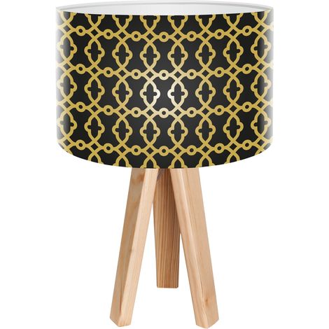 Lampe de chevet glamour foto-277 - Bois clair, jaune