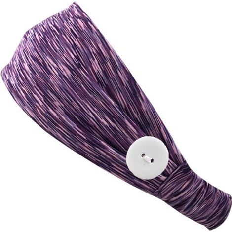 Headband Avec Boutons - Pour Masque Médical - Élastique Anti-dérapant - Coton Naturel - Convient Tous Types De Masques - 1 Pièce (1/5)