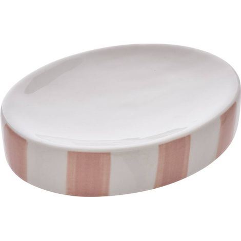 Portasapone strio a righe rosa grano h3cm - 5five