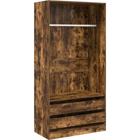 Maison Exclusive - Kleiderschrank Räuchereiche 100x50x200 cm Holz (1/5)