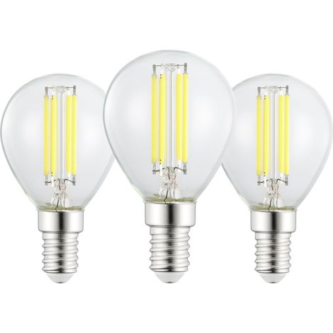 Lot de 3 ampoules LED E14, ampoule à économie d'énergie classe